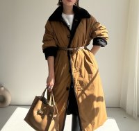 ●期間限定●ご予約10倍ポイント●【4/11LIVEアイテム】ボアトリムリバーシブルダウンコート（予約/9-10月）