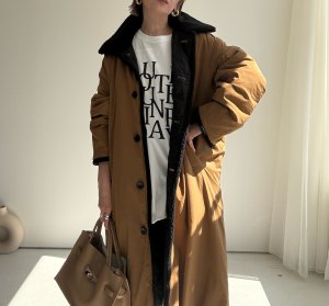 画像2: ●期間限定●ご予約10倍ポイント●【4/11LIVEアイテム】ボアトリムリバーシブルダウンコート（予約/9-10月）