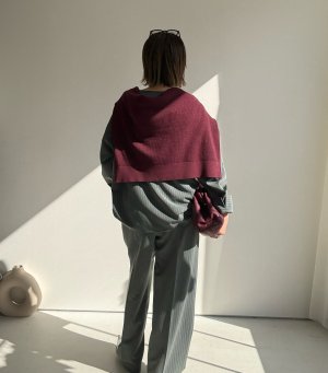 画像7: ●期間限定●ご予約10倍ポイント●【4/11LIVEアイテム】ワッフルスキッパーカラーニット（予約/8-9月）