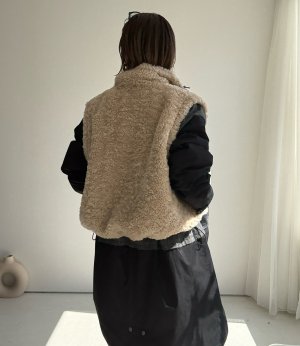 画像5: ●期間限定●ご予約10倍ポイント●【4/11LIVEアイテム】リバーシブルボアパデッドベスト（予約/9-10月）
