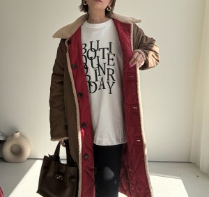 画像20: ●期間限定●ご予約10倍ポイント●【4/11LIVEアイテム】ボアトリムリバーシブルダウンコート（予約/9-10月）