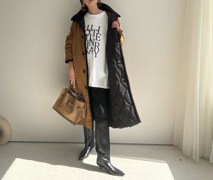 画像3: ●期間限定●ご予約10倍ポイント●【4/11LIVEアイテム】ボアトリムリバーシブルダウンコート（予約/9-10月）