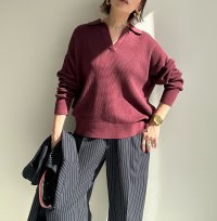 ●期間限定●ご予約10倍ポイント●【4/11LIVEアイテム】ワッフルスキッパーカラーニット（予約/8-9月）