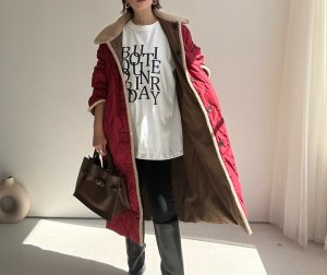 画像26: ●期間限定●ご予約10倍ポイント●【4/11LIVEアイテム】ボアトリムリバーシブルダウンコート（予約/9-10月）