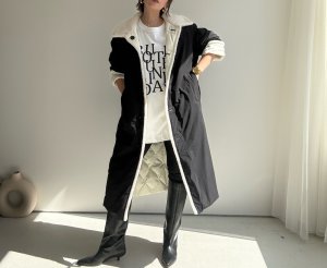 画像14: ●期間限定●ご予約10倍ポイント●【4/11LIVEアイテム】ボアトリムリバーシブルダウンコート（予約/9-10月）