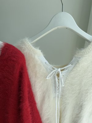 画像10: ●期間限定●ご予約10倍ポイント●【4/11LIVEアイテム】2WAYシャギーレースアップニット（予約/9-10月）