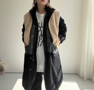 画像4: ●期間限定●ご予約10倍ポイント●【4/11LIVEアイテム】リバーシブルボアパデッドベスト（予約/9-10月）