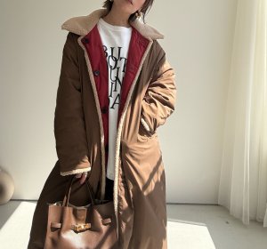 画像18: ●期間限定●ご予約10倍ポイント●【4/11LIVEアイテム】ボアトリムリバーシブルダウンコート（予約/9-10月）