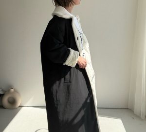 画像17: ●期間限定●ご予約10倍ポイント●【4/11LIVEアイテム】ボアトリムリバーシブルダウンコート（予約/9-10月）