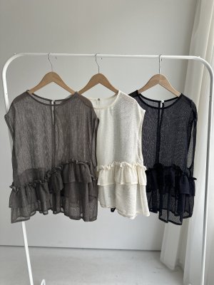 画像12: ●メーカー在庫限り●【4/15 LIVEアイテム】シアーアシメフリルブラウス（メーカー確認後確保）（予約/5月）