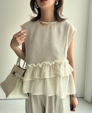 画像9: ●メーカー在庫限り●【4/15 LIVEアイテム】シアーアシメフリルブラウス（メーカー確認後確保）（予約/5月）