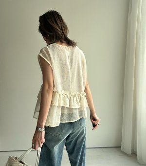 画像10: ●メーカー在庫限り●【4/15 LIVEアイテム】シアーアシメフリルブラウス（メーカー確認後確保）（予約/5月）