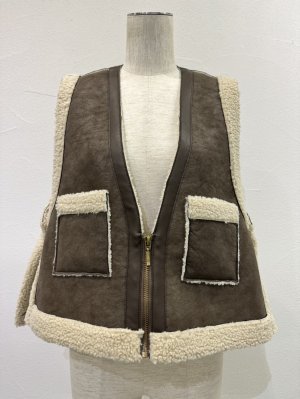 画像3: ●期間限定●ご予約10倍ポイント●【4/18LIVEアイテム】CYAN TOKYO ●バックオーバームートンベスト（予約/9-10月）