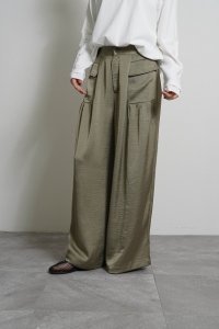 ●期間限定●ご予約10倍ポイント●【4/18LIVEアイテム】CYAN TOKYO ●ギャザーポケットサテンワイド（予約/9-10月）