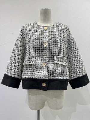 画像4: ●期間限定●ご予約10倍ポイント●【4/18LIVEアイテム】CYAN TOKYO ●ハーフスリーブツイードジャケット（予約/8-9月）