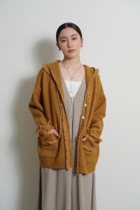 ●期間限定●ご予約10倍ポイント●【4/18LIVEアイテム】CYAN TOKYO ●トリムフリンジニットフーディ（予約/9-10月）