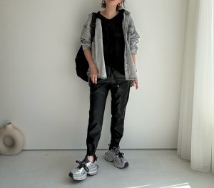 画像11: ●LAMERオリジナル【4/18LIVEアイテム】ブラックバイカラーパンツ