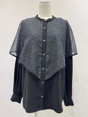 画像6: ●期間限定●ご予約10倍ポイント●【4/18LIVEアイテム】CYAN TOKYO ●ラメメッシュケープレイヤーシャツ（予約/9-10月）