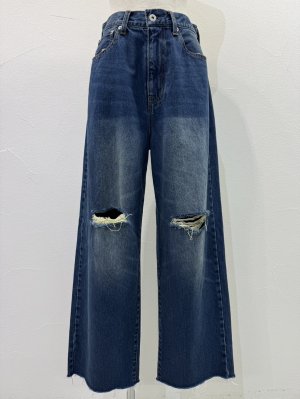 画像4: ●期間限定●ご予約10倍ポイント●【4/18LIVEアイテム】CYAN TOKYO ●クラッシュデニムヴィンテージワイド（予約/8-9月）