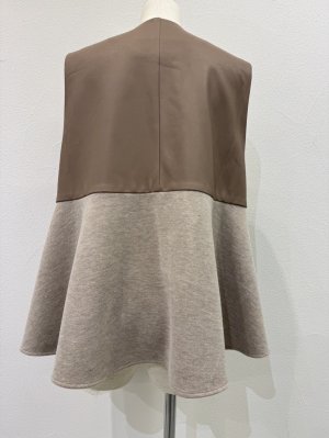 画像4: ●期間限定●ご予約10倍ポイント●【4/18LIVEアイテム】CYAN TOKYO ●ヴィーガンレザーフレアベスト（予約/9-10月）