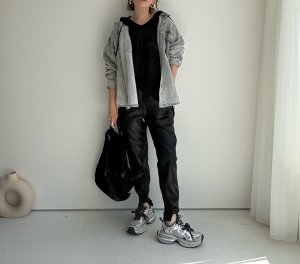 画像7: ●LAMERオリジナル【4/18LIVEアイテム】ブラックバイカラーパンツ