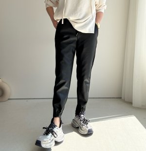 画像1: ●LAMERオリジナル【4/18LIVEアイテム】ブラックバイカラーパンツ