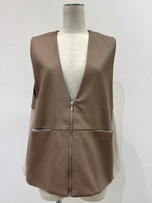 画像3: ●期間限定●ご予約10倍ポイント●【4/18LIVEアイテム】CYAN TOKYO ●ヴィーガンレザーフレアベスト（予約/9-10月）