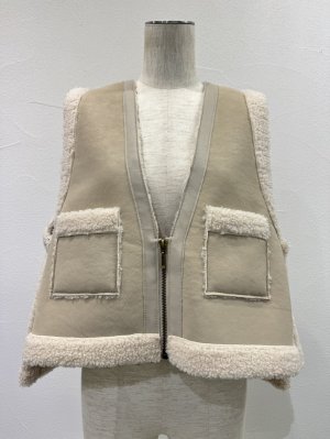 画像4: ●期間限定●ご予約10倍ポイント●【4/18LIVEアイテム】CYAN TOKYO ●バックオーバームートンベスト（予約/9-10月）