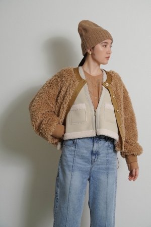 画像2: ●期間限定●ご予約10倍ポイント●【4/18LIVEアイテム】CYAN TOKYO ●シャギーボアドロストブルゾン（予約/9-10月）