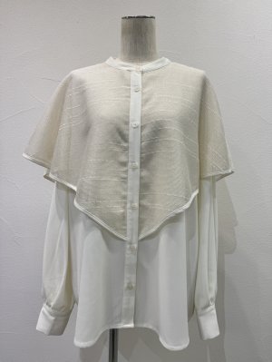 画像4: ●期間限定●ご予約10倍ポイント●【4/18LIVEアイテム】CYAN TOKYO ●ラメメッシュケープレイヤーシャツ（予約/9-10月）