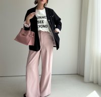 ●脚長に見える！美ラインボトム【LIVEアイテム】●ハイウエストバギーパンツ