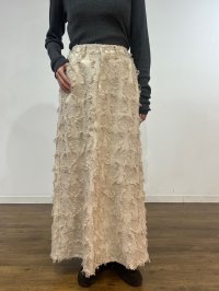 ●期間限定●ご予約10倍ポイント●【4/20LIVEアイテム】PRIORITY ●フリンジジャガードスカート（予約/9-10月）