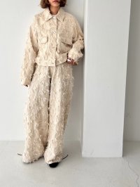 ●期間限定●ご予約10倍ポイント●【4/20LIVEアイテム】PRIORITY ●フリンジジャガードパンツ（予約/9-10月）