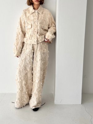 画像1: ●期間限定●ご予約10倍ポイント●【4/20LIVEアイテム】PRIORITY ●フリンジジャガードパンツ（予約/9-10月）