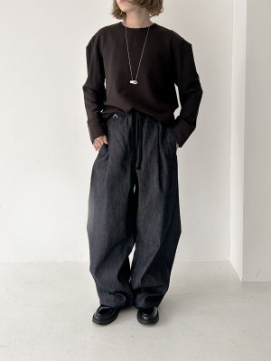 画像1: ●期間限定●ご予約10倍ポイント●【4/20LIVEアイテム】PRIORITY ●カーヴィーデニムパンツ（予約/9-10月）