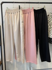 ●期間限定●ご予約10倍ポイント●【Margaux Vintage】●ウエストゴムサテンパンツ（予約/8-9月）