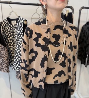 画像1: ●期間限定●ご予約10倍ポイント●【Margaux Vintage】●レオパードプリントカーディガン（予約/7-8月）