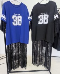 ◆数量限定◆メーカー確認後お取り寄せ◆メーカー在庫限り【4/28 LIVEアイテム】●レースドッキングナンバースエットワンピ（メーカー確認後お取り寄せ）