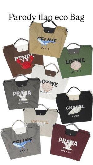 画像1: ●期間限定●ご予約5倍ポイント●パロディシリーズ【4/28 LIVEアイテム】●パロディフラップエコバッグ（予約/6月）