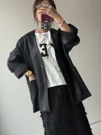 ●期間限定●ご予約10倍ポイント●【4/20LIVEアイテム】PRIORITY ●エコレザーノーカラージャケット（予約/8-9月）