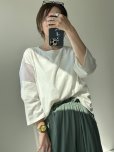 画像2: ●期間限定●ご予約5倍ポイント●【5/13 LIVEアイテム】シアー切替七分袖T（予約/8月-9月） (2)