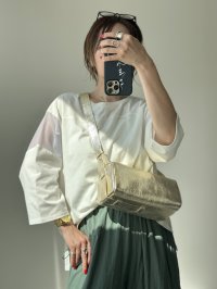 ●期間限定●ご予約5倍ポイント●【5/13 LIVEアイテム】シアー切替七分袖T（予約/8月-9月）