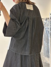 ●期間限定●ご予約5倍ポイント● ayane 【5/18 LIVEアイテム】ダンガリーフレアブラウスジャケット（予約/8-9月）