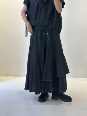 画像1: ●数量限定●ご予約5倍ポイント● ayane 【5/18 LIVEアイテム】ダンガリー変形切替スカート（予約/8-9月）