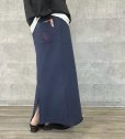 画像1: ●期間限定●ご予約5倍ポイント● 【6/1 LIVEアイテム】刺繍ロゴポイントスエットナロースカート（予約/9月） (1)
