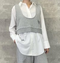 ●期間限定●ご予約5倍ポイント● 【6/1 LIVEアイテム】刺繍ロゴポイントスエットビスチェ（予約/9月）