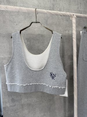 画像3: ●期間限定●ご予約5倍ポイント● 【6/1 LIVEアイテム】刺繍ロゴポイントスエットビスチェ（予約/9月）