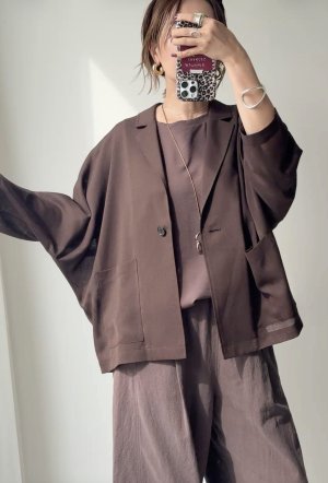 画像2: ●透けすぎない程よいシアー感◎【6/9 LIVEアイテム】●ドルマンスリーブシアージャケット