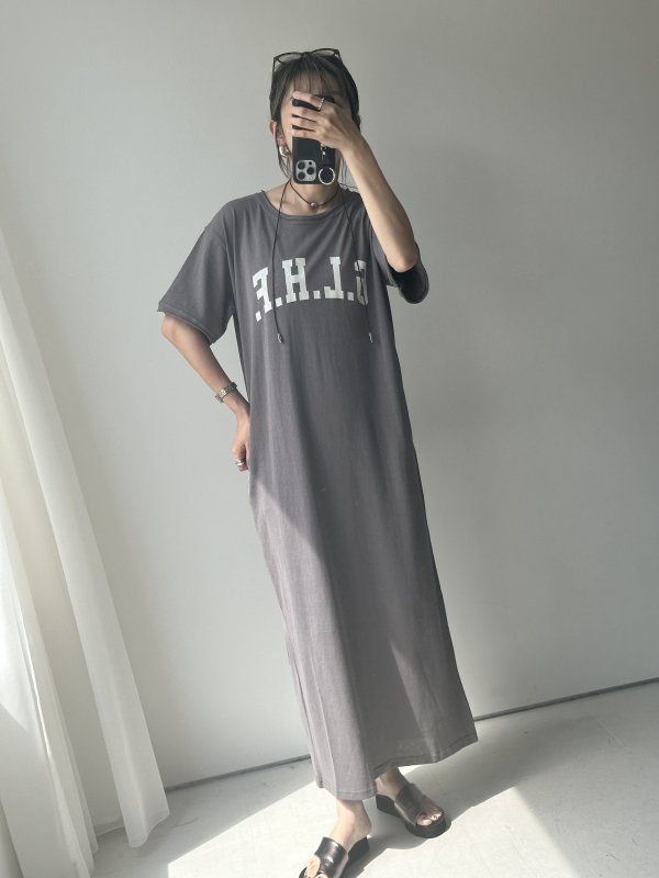 画像4: ●くたっとした素材感が可愛い◎【6/11 LIVEアイテム】GLHFロゴワンピ（メーカー確認後お取り寄せ） (4)