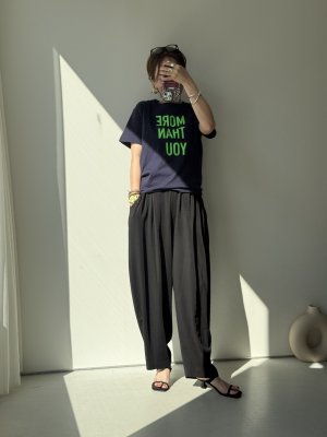 画像2: ●これ良すぎて、もう作っちゃいます!●ウエスト最大130cm超え⁉●低＆高身長サイズもあり◎ご予約5倍ポイント対象【6/13LIVEアイテム】さらさらサルエルパンツ（予約/7月）